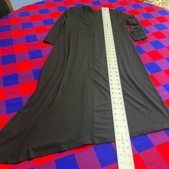 Eileen Fisher Black Viscose Asymmetrical Dress Size PM - Picture 8 of 8